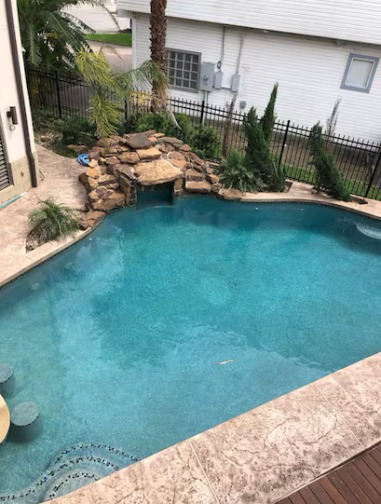 Pool at the Galveston home