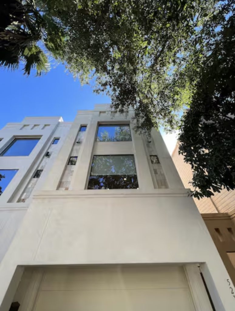 Exterior of the Houston townhome